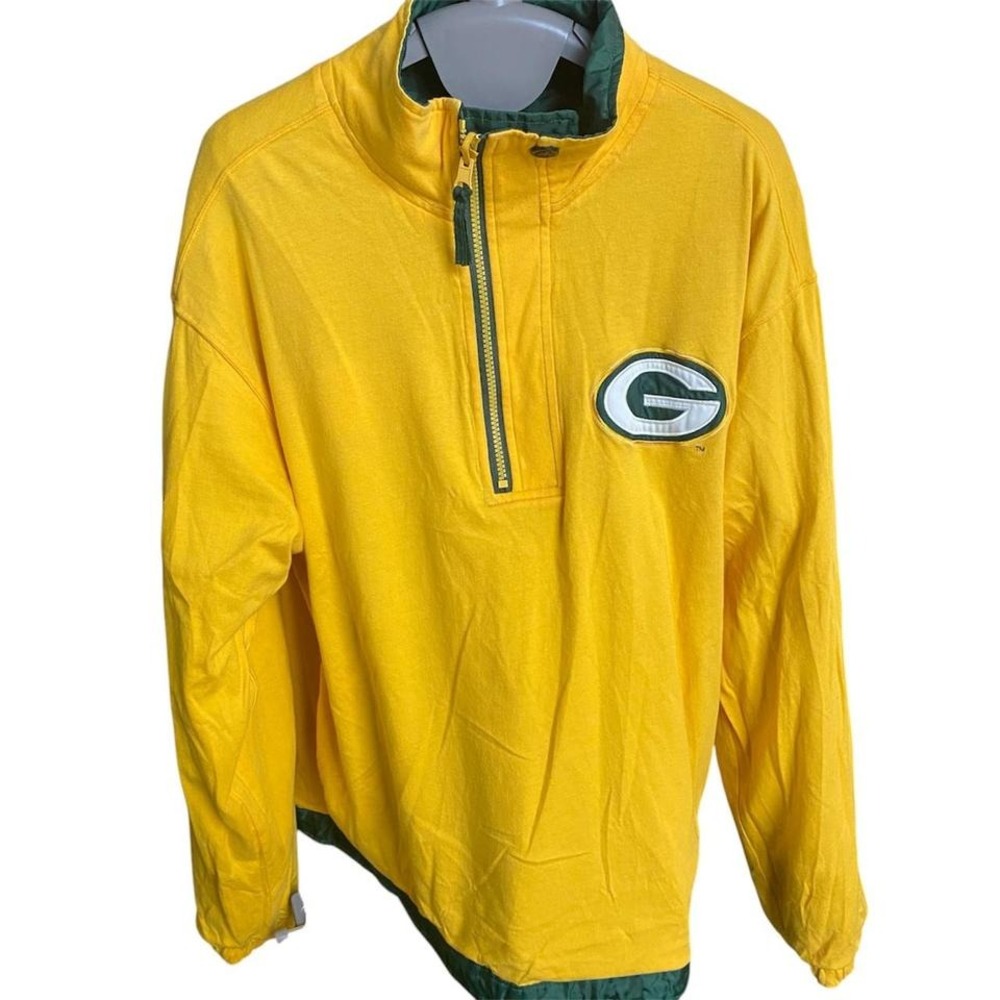Vintage Green‎ Bay Packers reversible windbreaker pull over jacket  size large - Picture 4 of 8